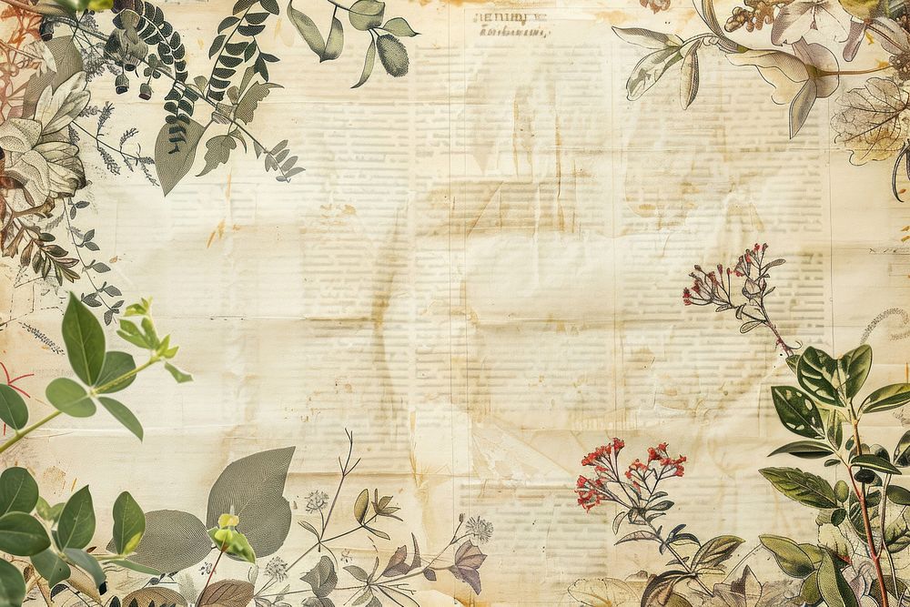 Big foot ephemera border backgrounds pattern plant.