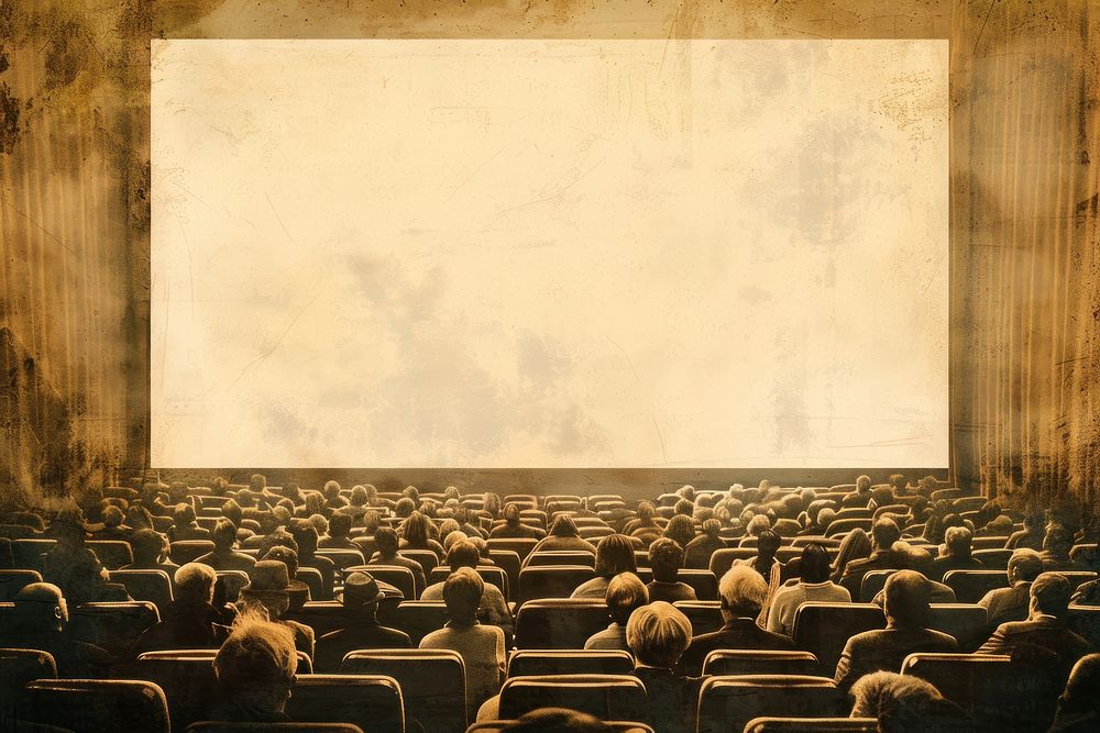 People in a movie theatre architecture backgrounds auditorium.