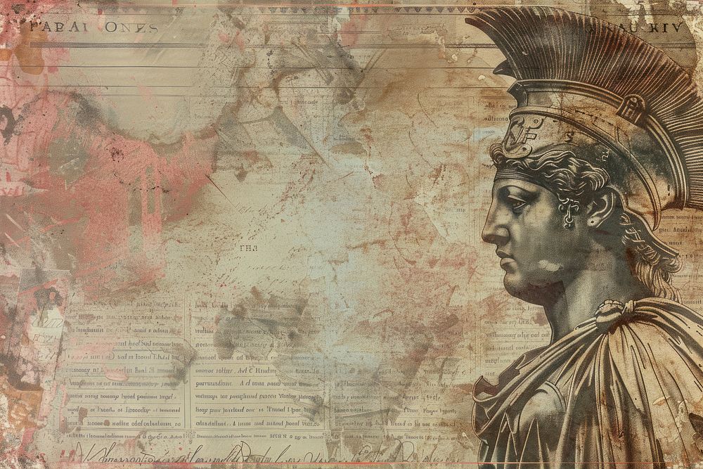 Gladiator rome ephemera border backgrounds painting drawing.
