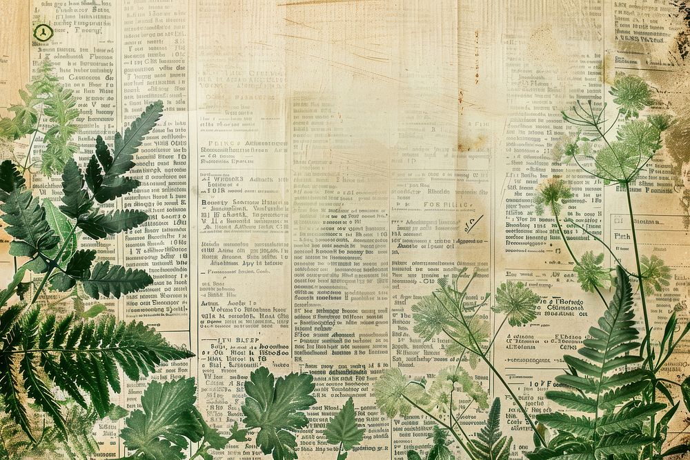 Watercolor ephemera border herbs text backgrounds.