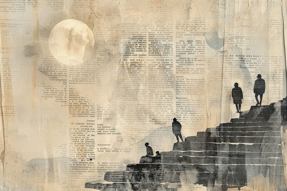 People walking up steps to heaven ephemera border architecture staircase drawing.