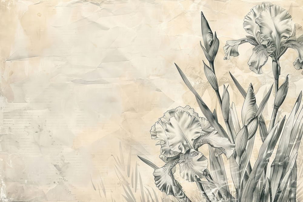 Van gogh irises ephemera border drawing backgrounds flower.