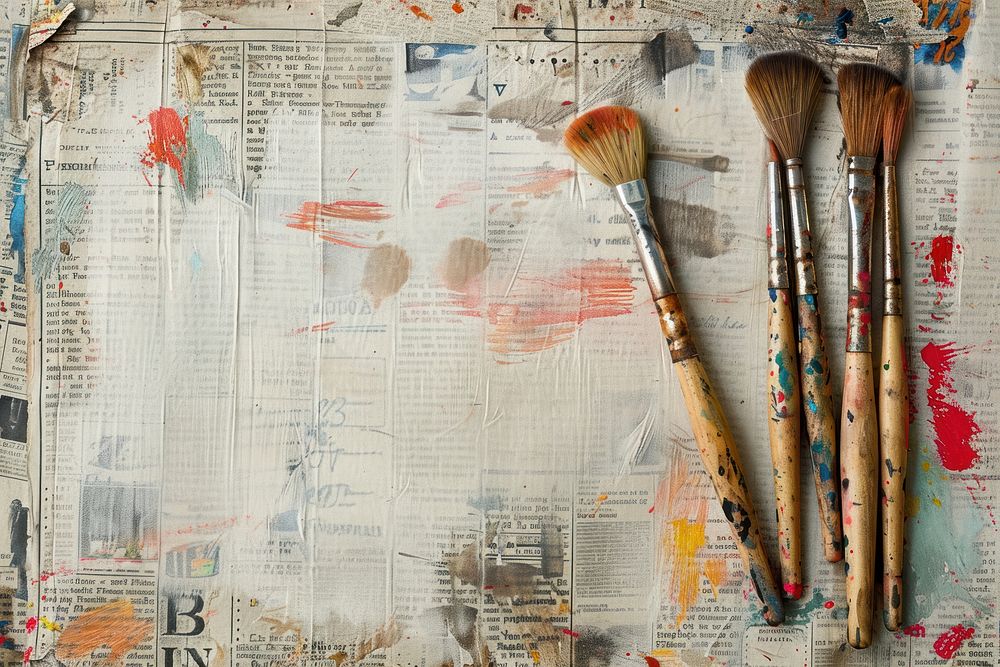 Paint paint brushes ephemera border backgrounds paintbrush creativity.
