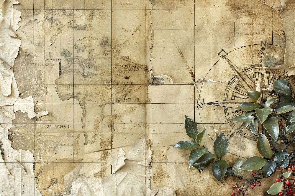 Compass ephemera border backgrounds paper map.
