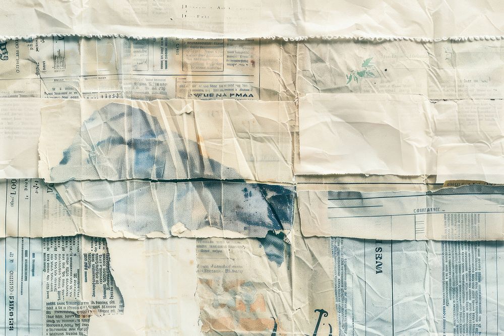 Backgrounds newspaper textile drawing.