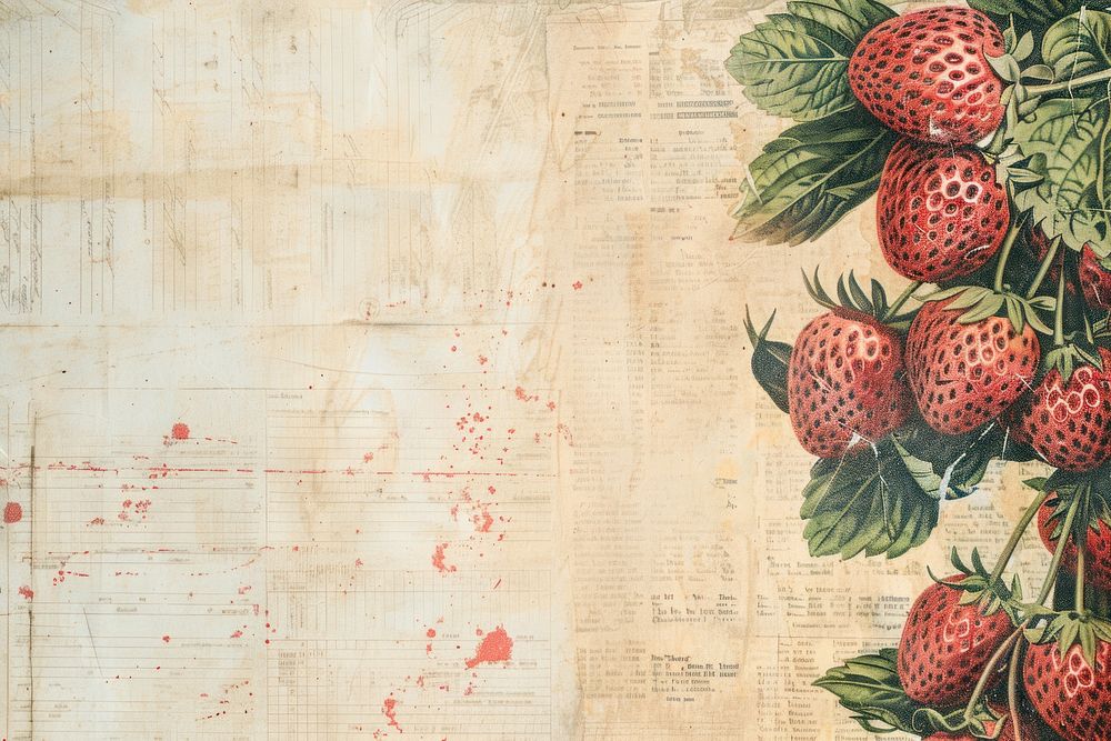 Strawberries ephemera border backgrounds strawberry pineapple.
