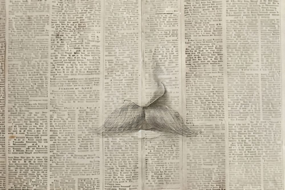 Close up victorian man moustache ephemera border newspaper text backgrounds.