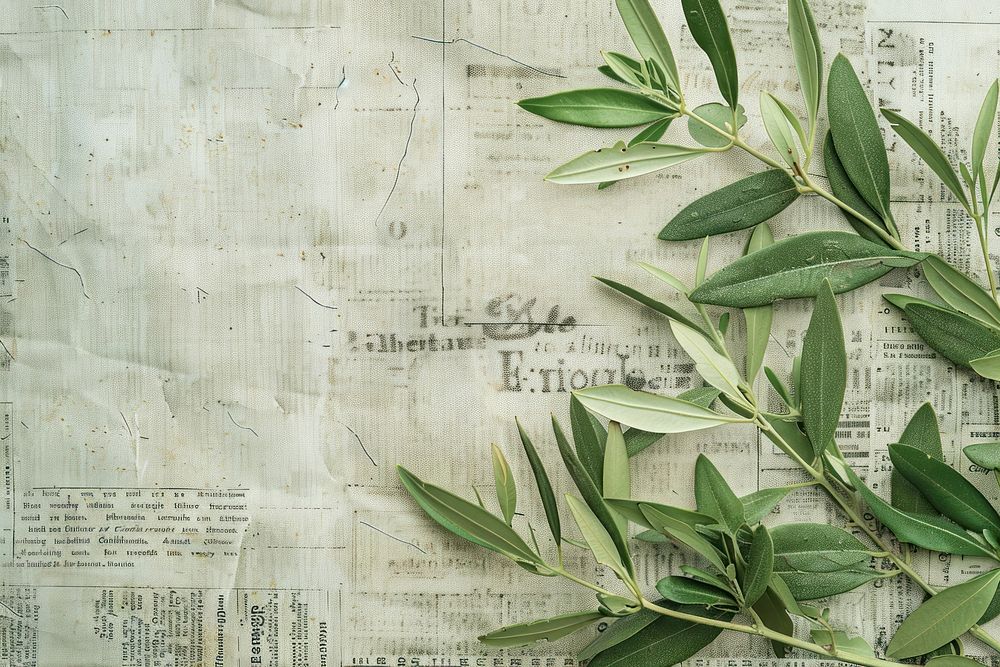 Olive branch ephemera border backgrounds plant paper.