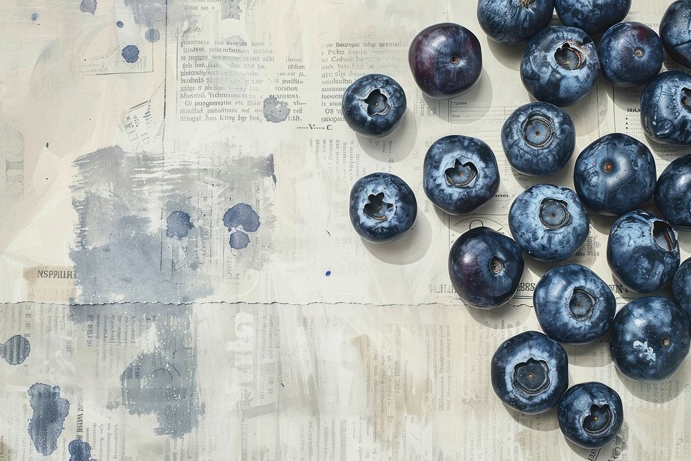 Blueberries ephemera border backgrounds blueberry fruit.
