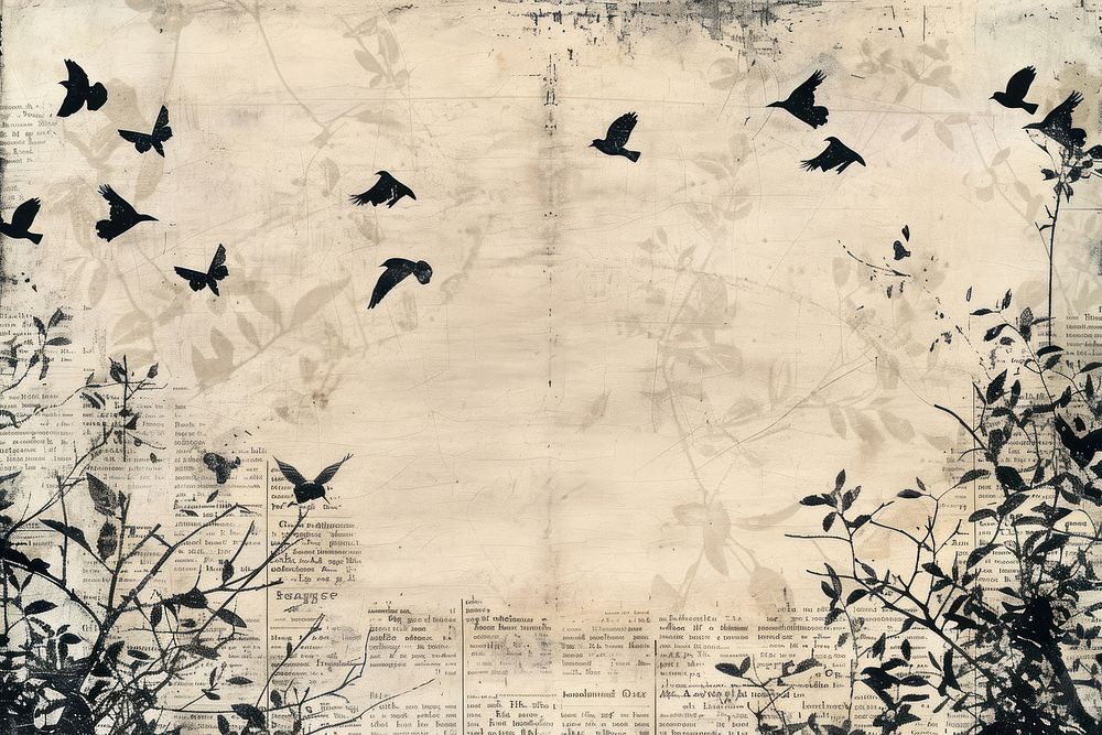 Ghosts flying black ephemera border paper backgrounds drawing.