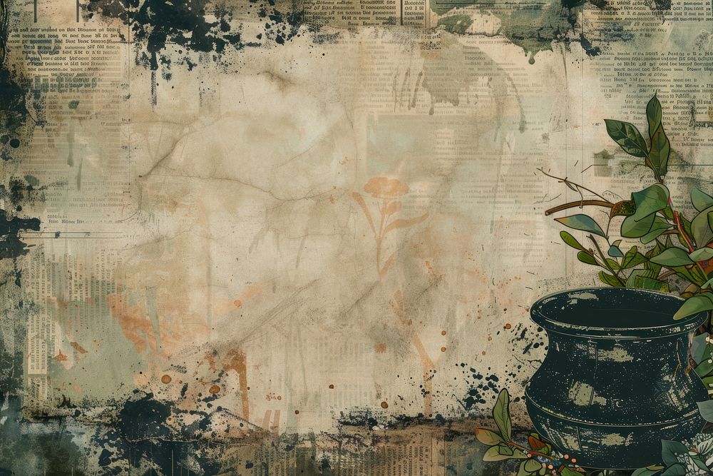 Witch cauldron ephemera border backgrounds painting texture.