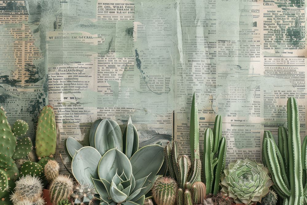 Cactus ephemera border backgrounds plant paper.