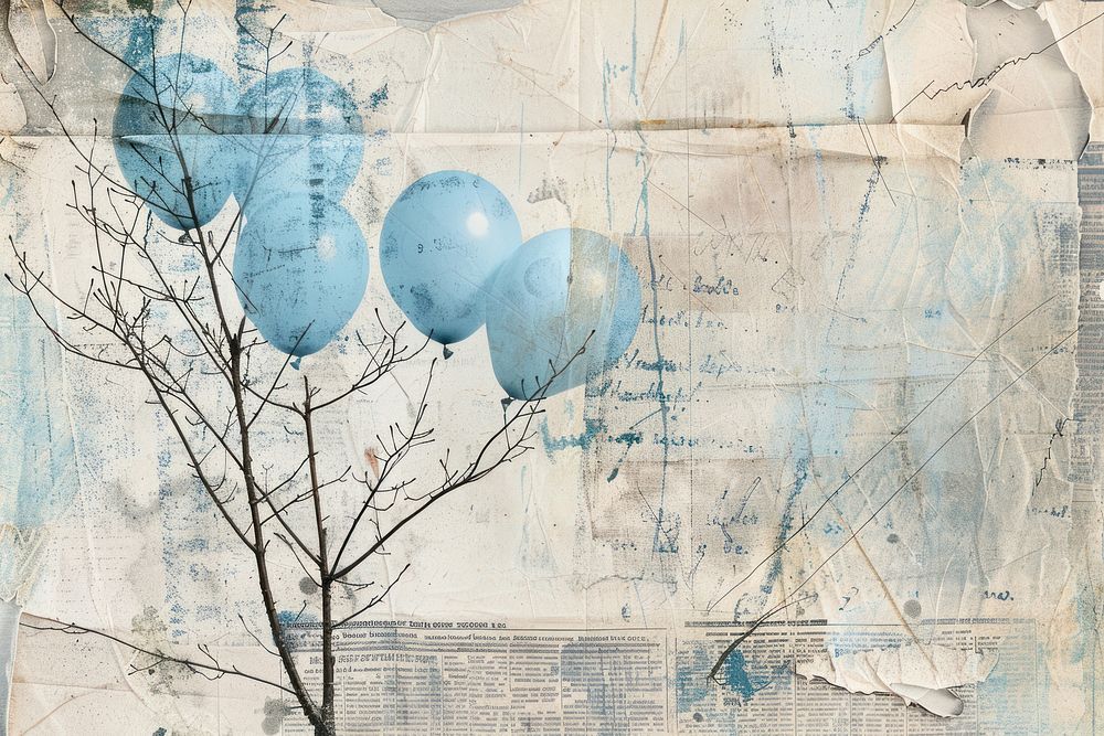 Pastel ballons blue sky ephemera border backgrounds balloon drawing.