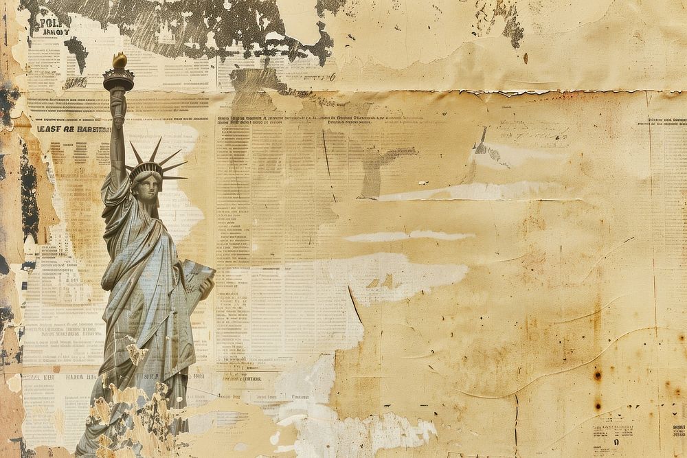 Statue of liberty ephemera border backgrounds painting drawing.