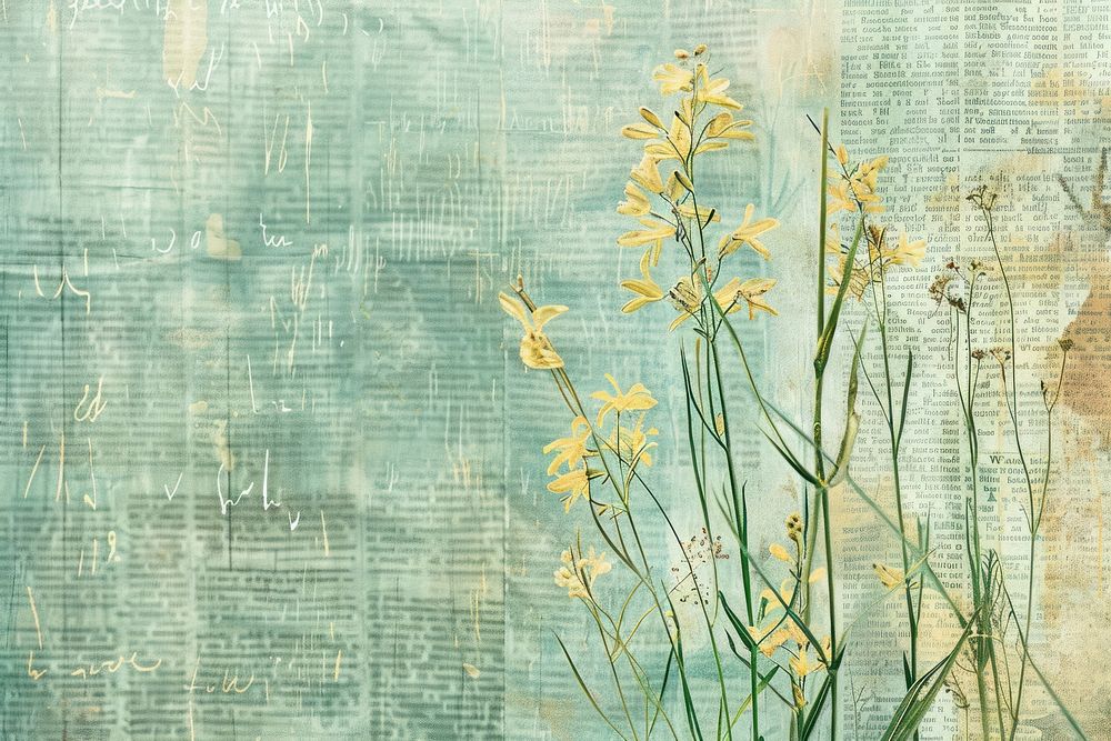 Van gogh painting in a fiels ephemera border backgrounds flower plant.