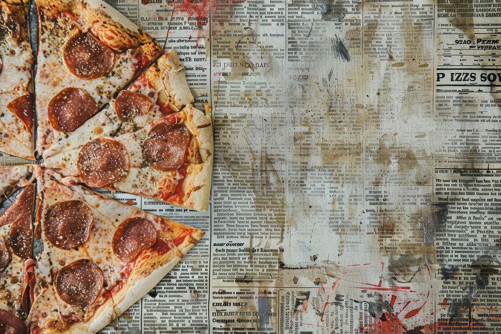 Pizza pattern ephemera border text backgrounds food.