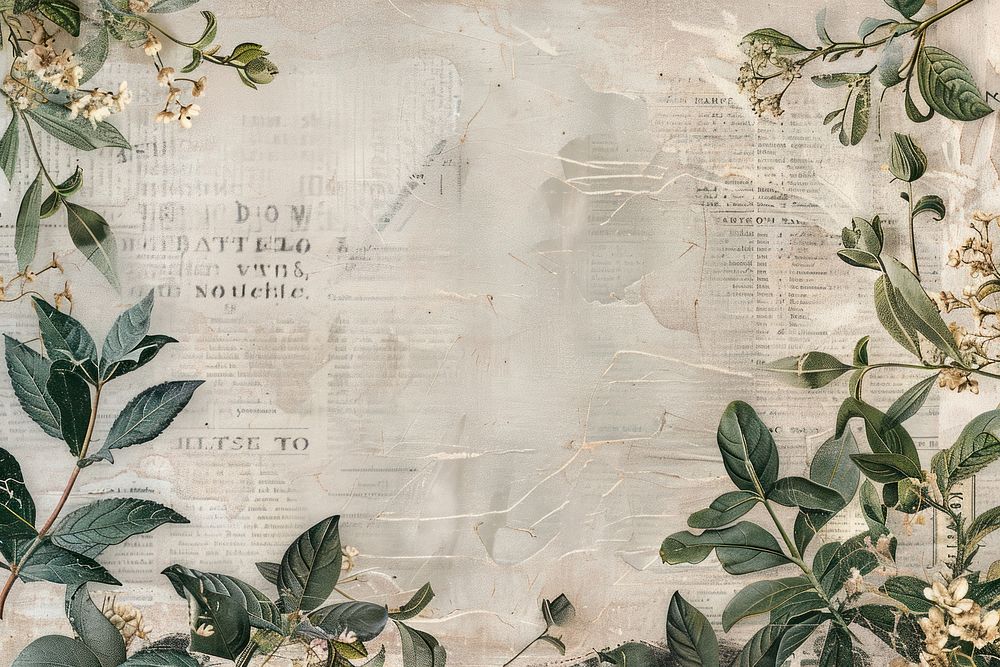 Victorian scene ephemera border backgrounds plant paper.