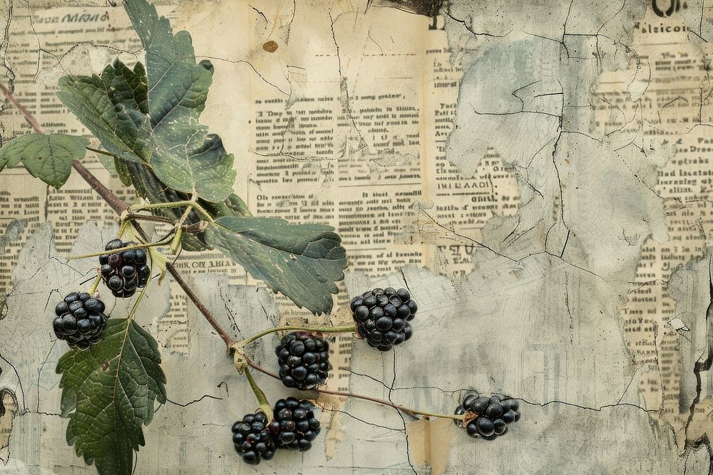 Blackberries ephemera border backgrounds plant fruit.