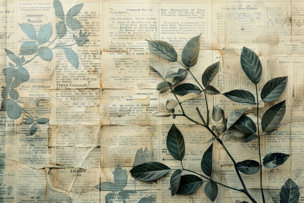 Victorian scene ephemera border backgrounds plant paper.