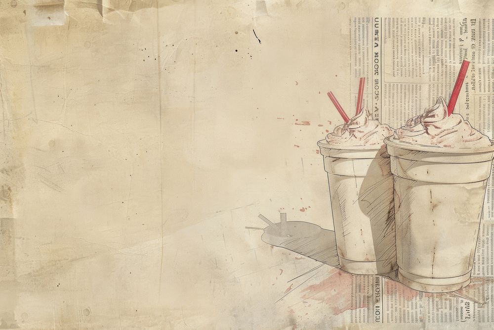 Vintage milkshakes ephemera border backgrounds drawing drink.