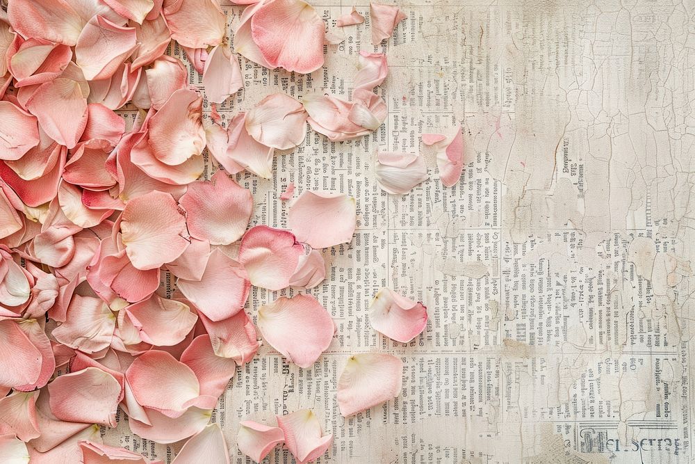 Rose petals ephemera border text backgrounds flower.