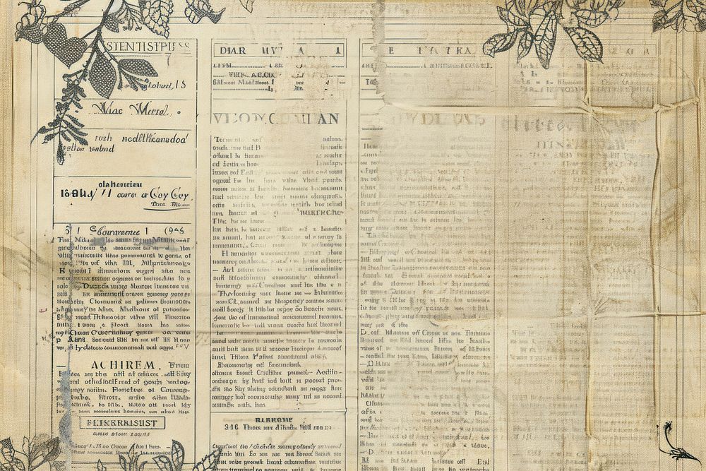 Victorian party ephemera border newspaper page text.