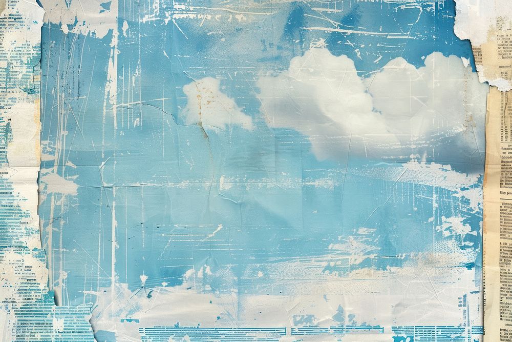Blue sky ephemera border backgrounds painting texture.