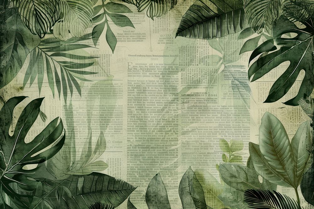 Tropical jungle ephemera border backgrounds tropics collage.