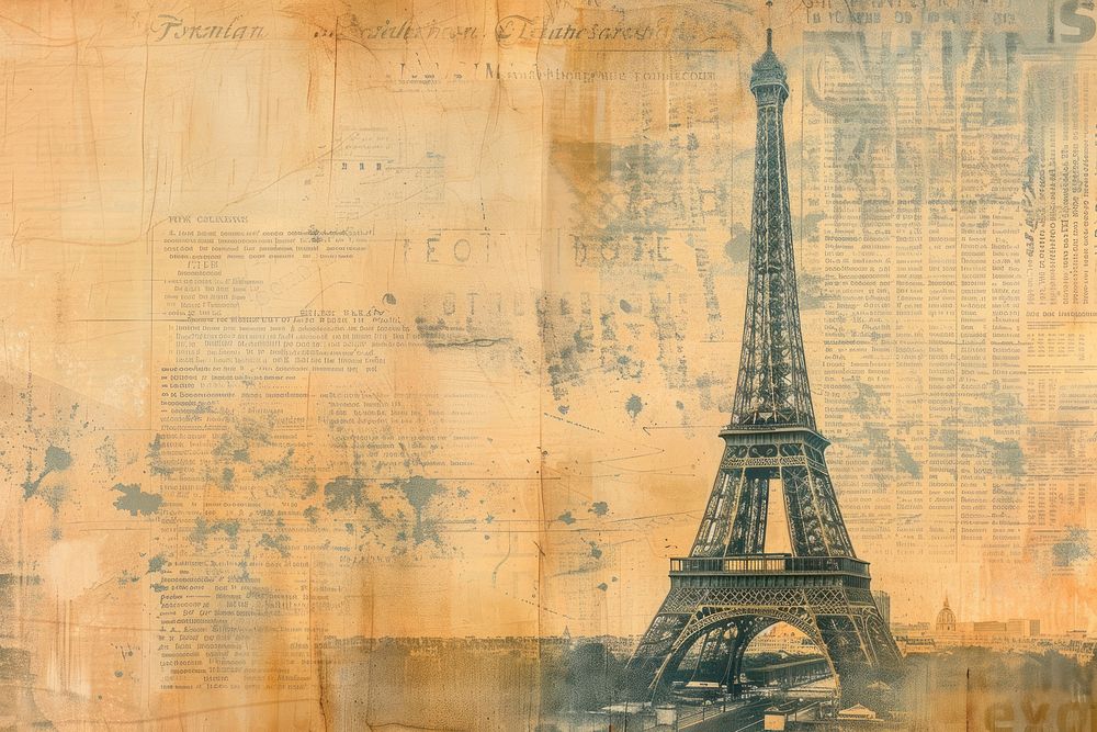 Paris ephemera border architecture backgrounds paper.