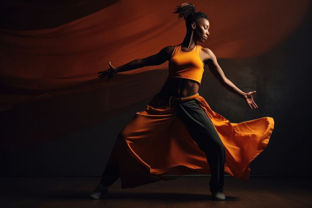 Black woman dance recreation performer.