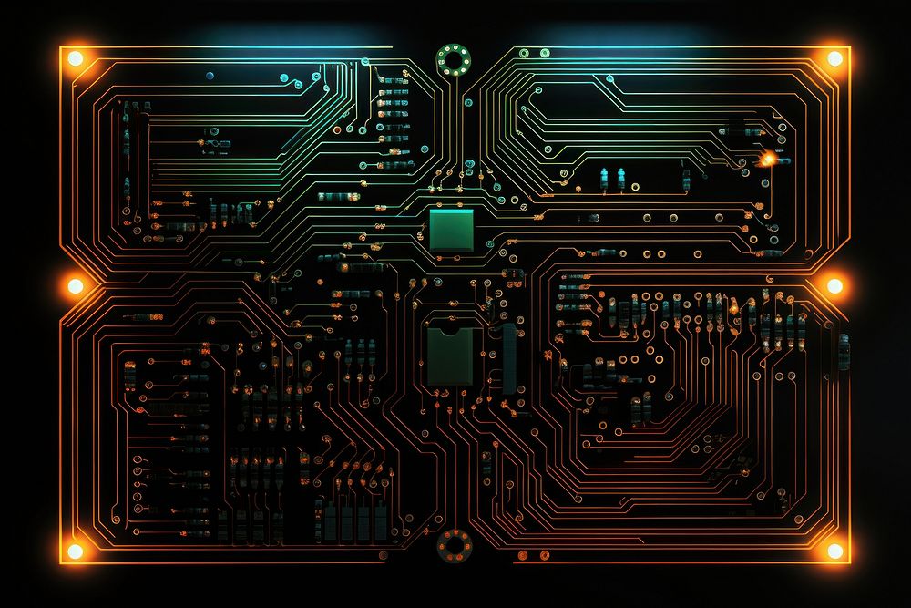 Electrical circuit board electronics scoreboard hardware.