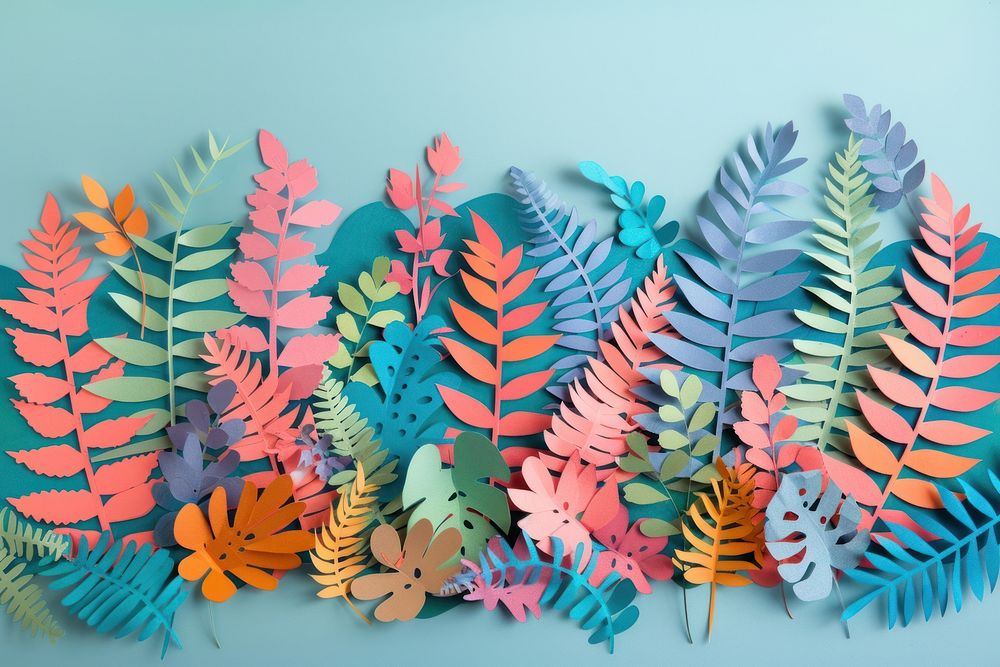 Paper handicraft origami plant.