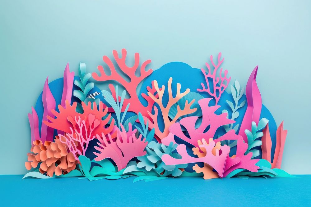 Colorful coral reefs graphics outdoors dessert.