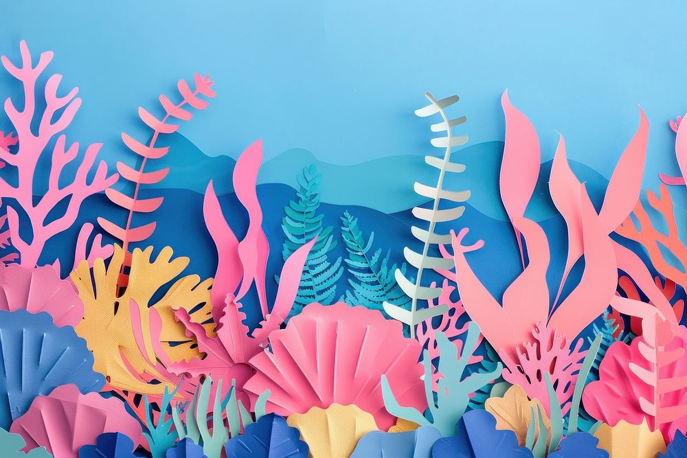 Coral reef painting coral reef graphics.