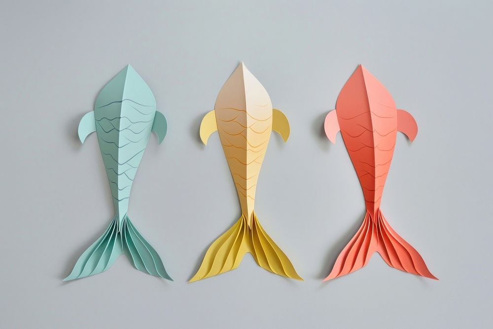 Swimming fins paper handicraft weaponry.