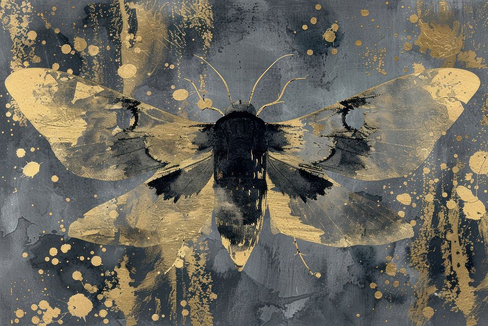 Moth invertebrate butterfly painting.