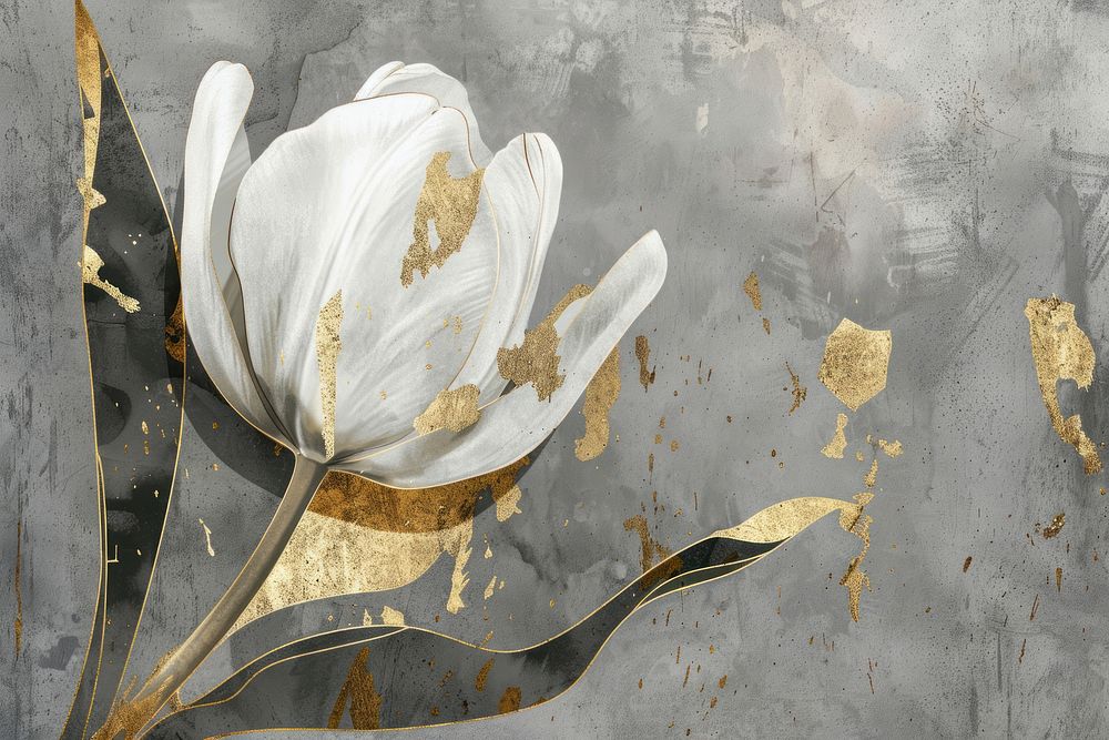 Tulip painting blossom flower.