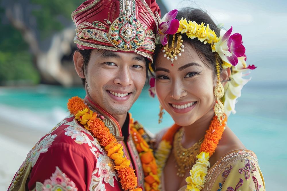 South East Asian couple accessories bridegroom accessory.