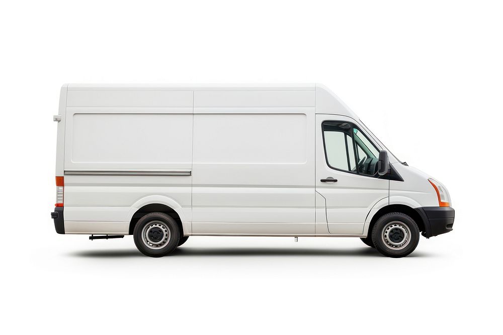 Van vehicle white background transportation. 