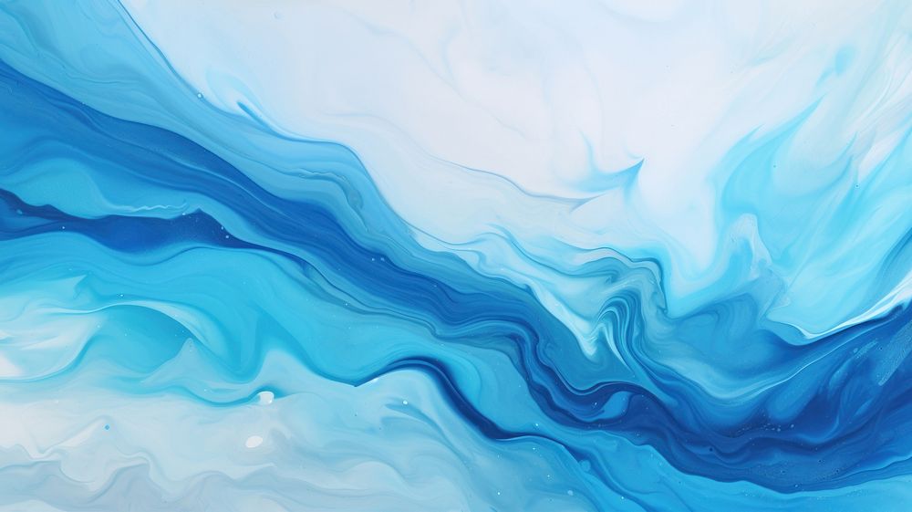 Fluid background turquoise painting outdoors.