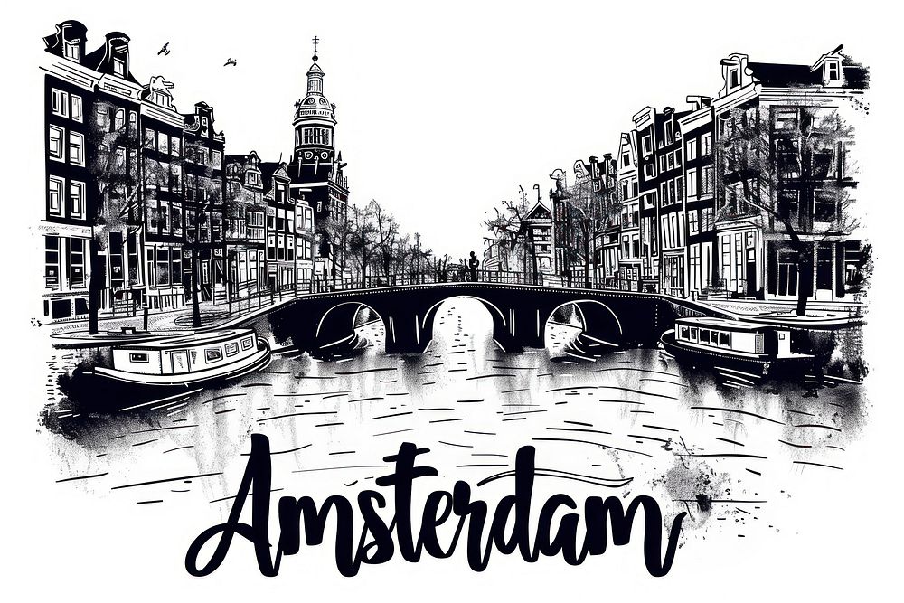 Amsterdam city transportation metropolis.