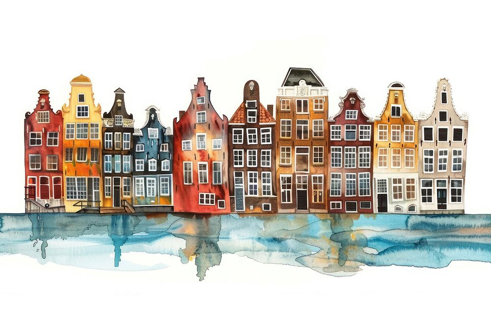 Amsterdam landscape house city.