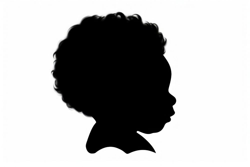 Baby silhouette female person.