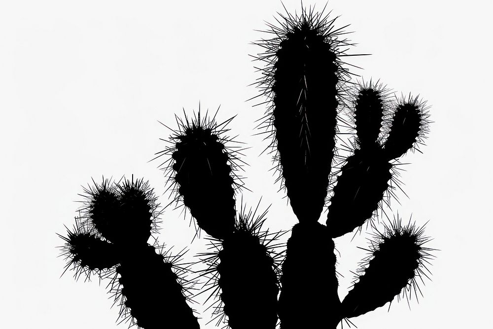 Cactus silhouette plant.
