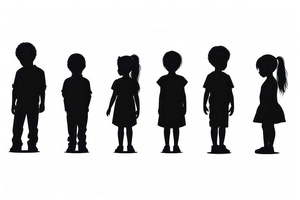Children silhouette person female.