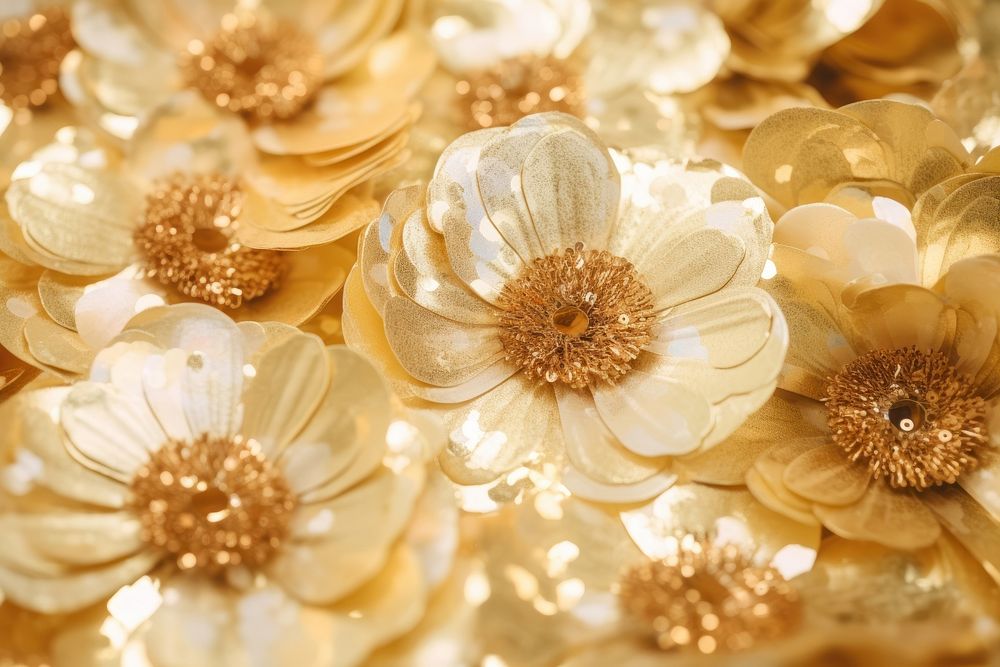 Floral texture gold accessories chandelier.