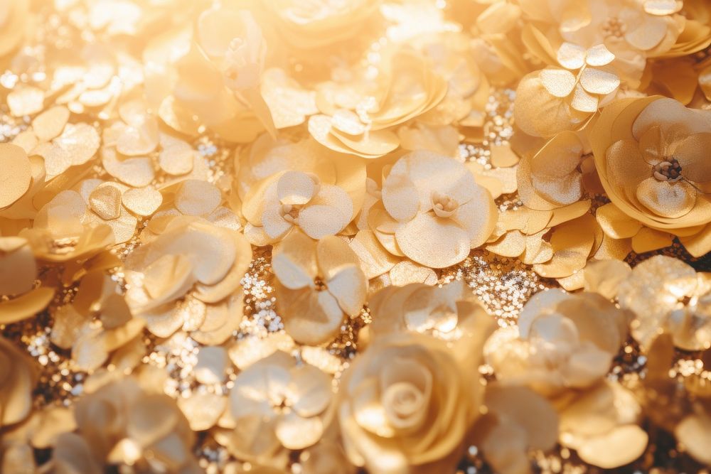 Floral texture gold chandelier treasure.