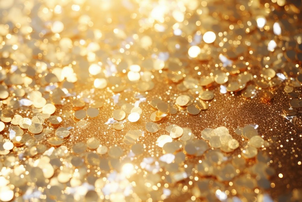 Glossy texture glitter gold chandelier.