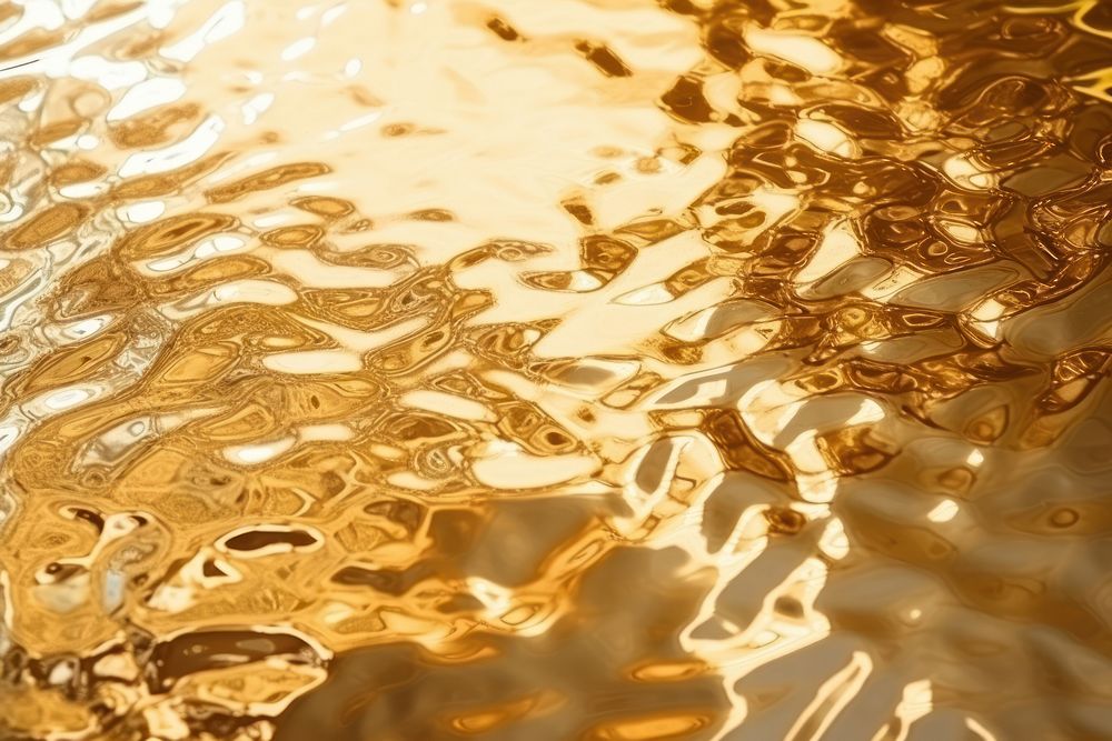 Water texture gold aluminium outdoors.