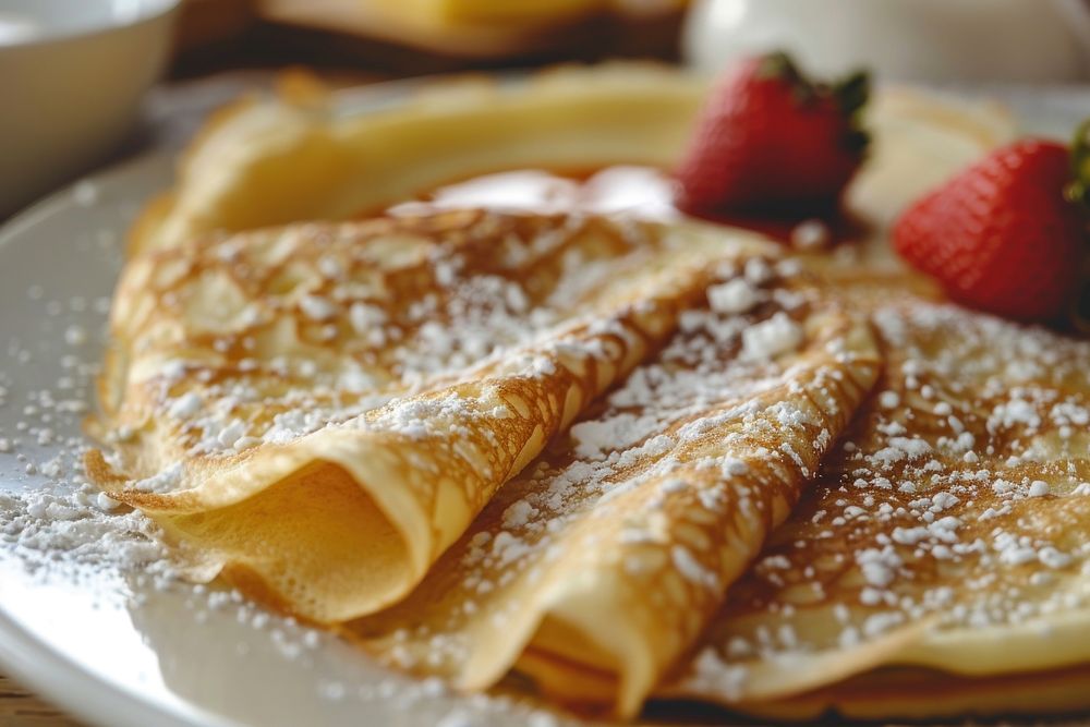 Crepes pancake bread plate.